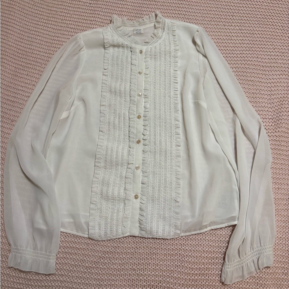 Wilfred Ivory Button-Up Blouse